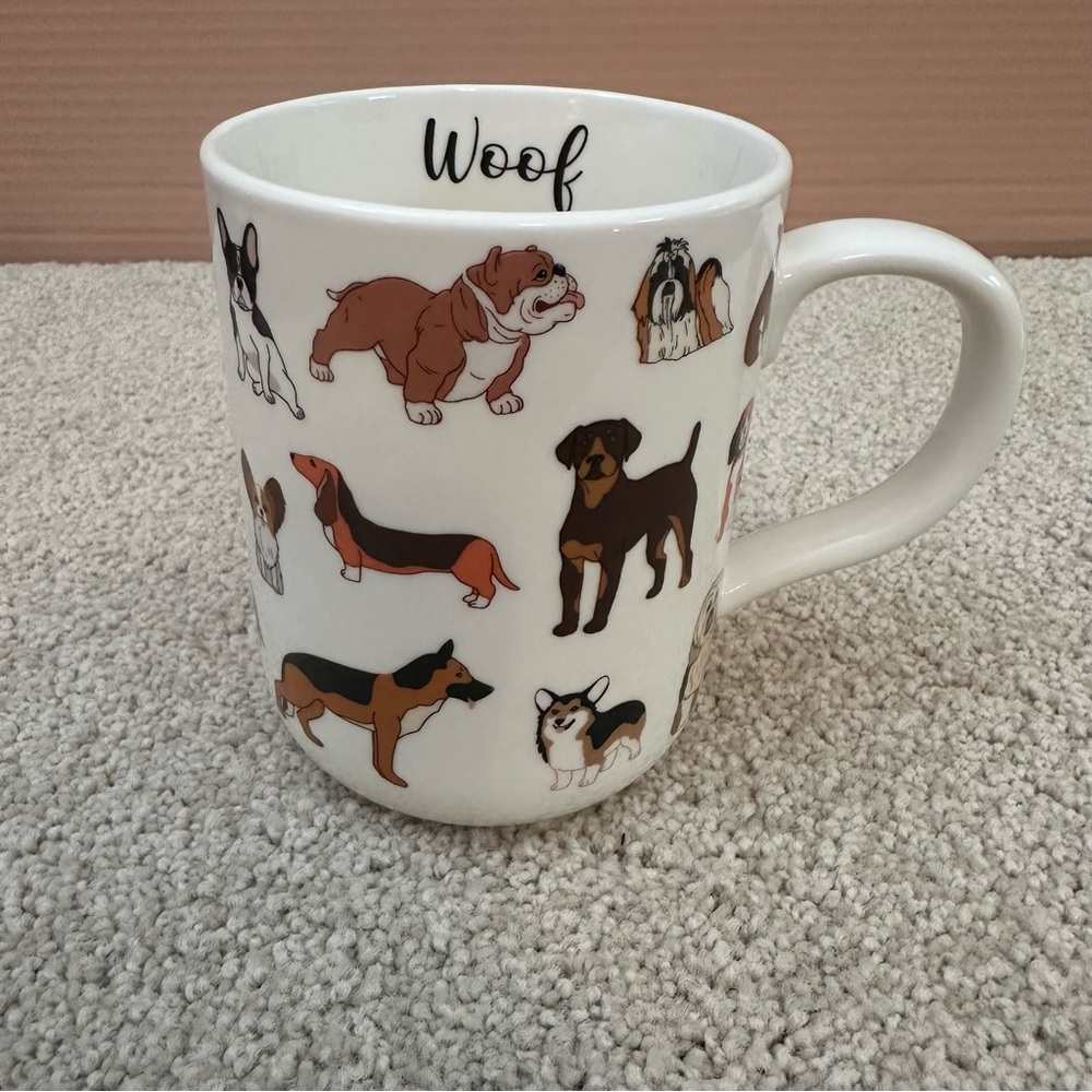 White Ceramic Dog Mug‎ Works for All Kinds of Dog Lovers Remember your Favorite
